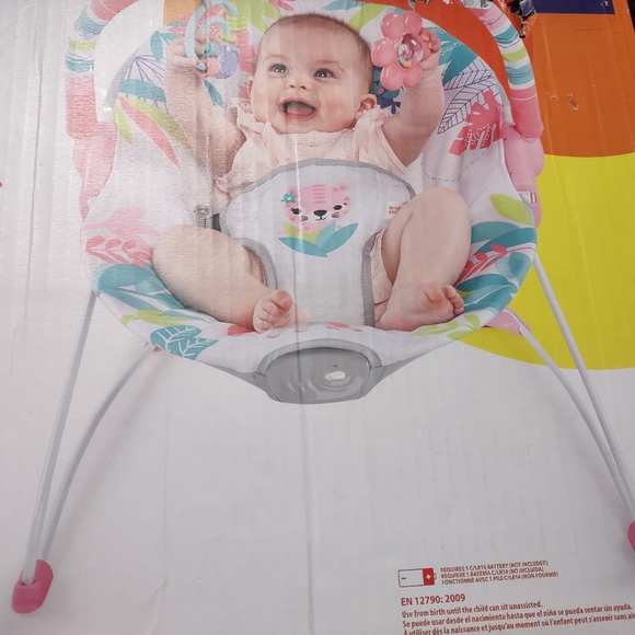 Bright star flamingo vibes bouncer - Picture 4 of 7